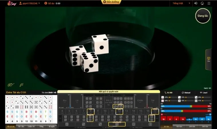Hướng Dẫn Cách Chơi Tài Xỉu Nhà Cái Loto188 Chi Tiết Nhất 2 Bàn cược Tài Xỉu Nhà Cái Loto188