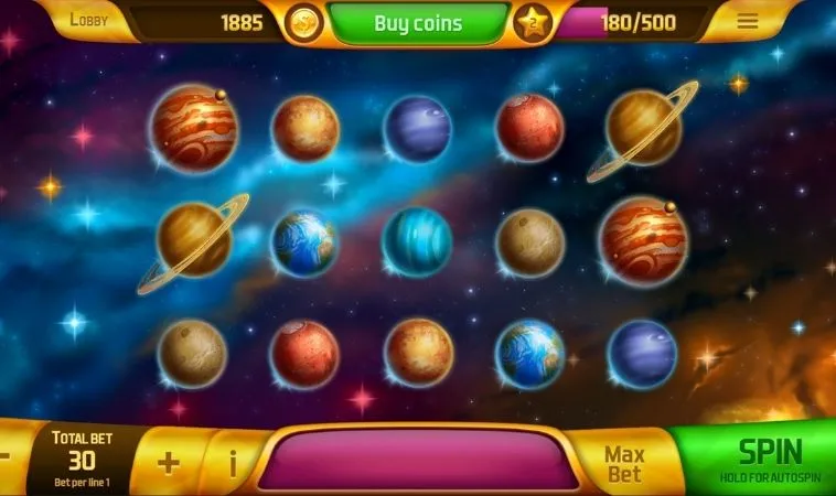 Giao diện chơi Nổ Hũ Vũ Trụ tại Loto188