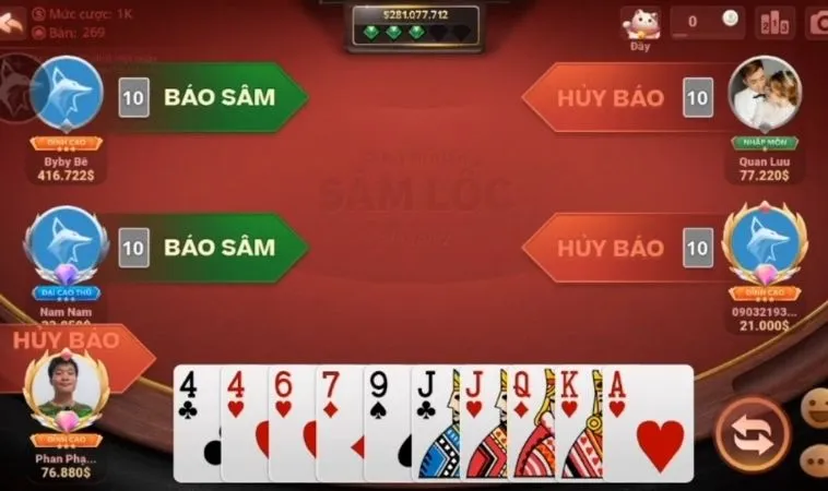 Hướng Dẫn Cách Chơi Sâm Lốc Tại Nhà Cái Loto188 Chuẩn Xác Nhất 2 Giao diện chơi Sâm Lốc Tại Nhà Cái Loto188